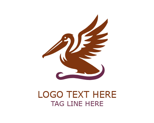 Calm Water Pelican Logo for Nature, Travel, and Eco Brands