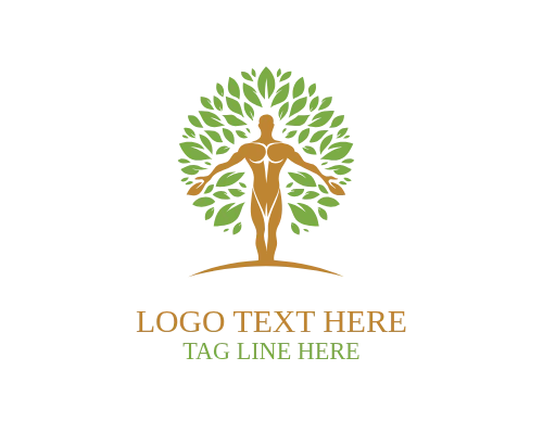  Calmmind Man Tree Logo