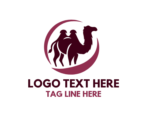 Camel Desert Journey Symbol Logo