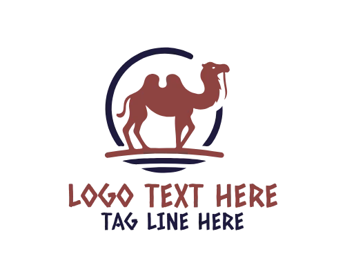 Camel Desert Nature Logo