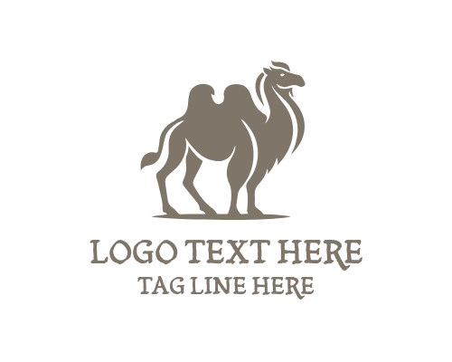 Camel Desert Scenery Logo