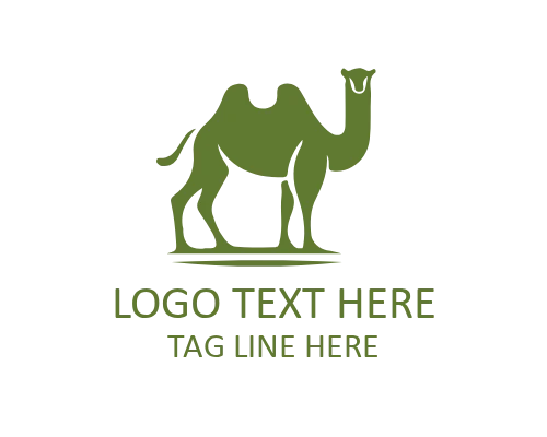 Camel Safari Desert Logo
