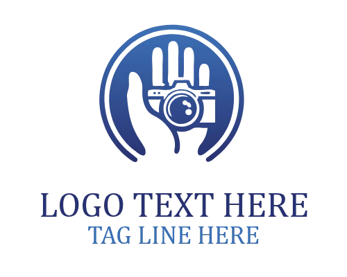 Camera Hand Icon Logo