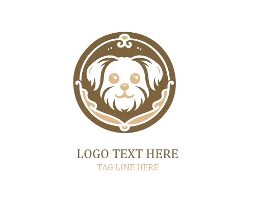 Camping Cute Puppy Logo