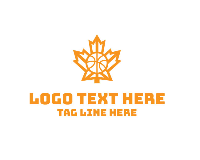 Canadian Basketball Ball Logo logo template preview