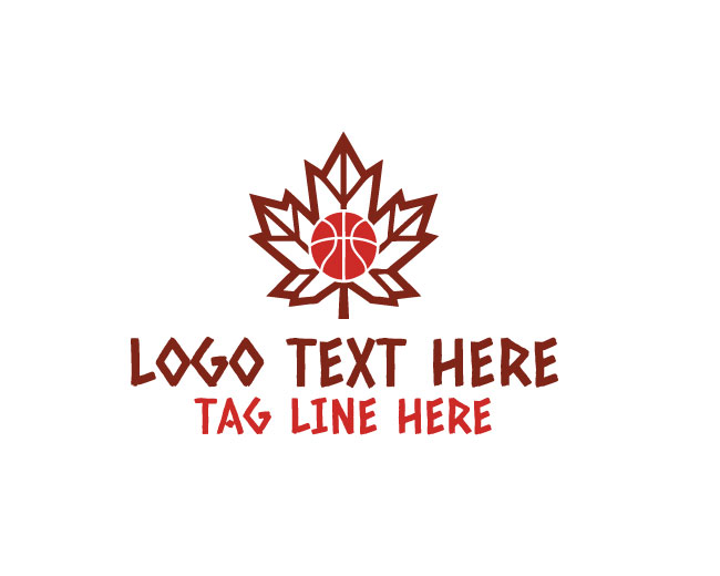 Canadian Basketball Court Logo logo template preview