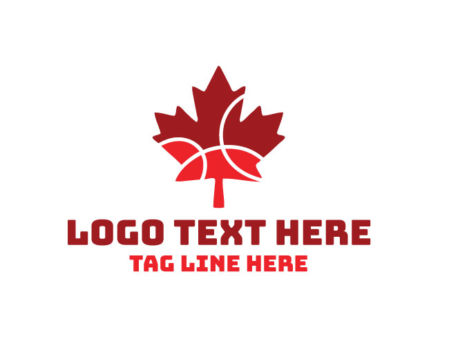 Canadian Basketball Hoop Logo logo template preview