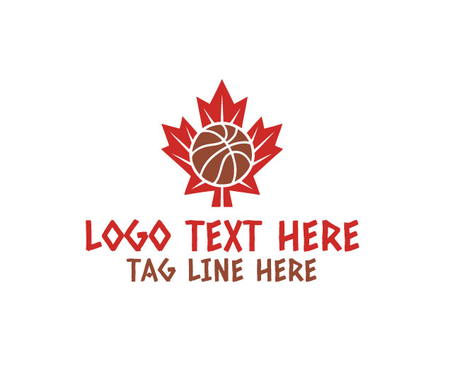Canadian Basketball Maple Shield Logo logo template preview