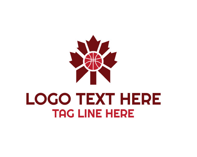 Canadian Basketball Player Logo logo template preview