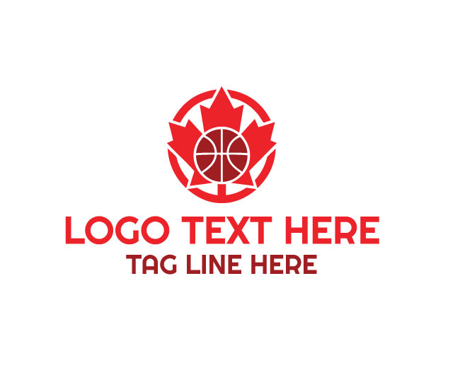Canadian Basketball Shield Logo logo template preview
