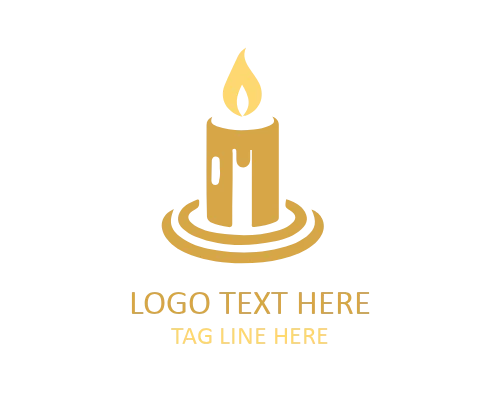 Candle Circle Emblem Logo