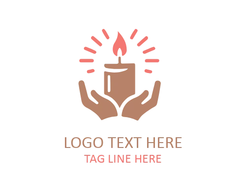 Candle Light Badge Logo Design