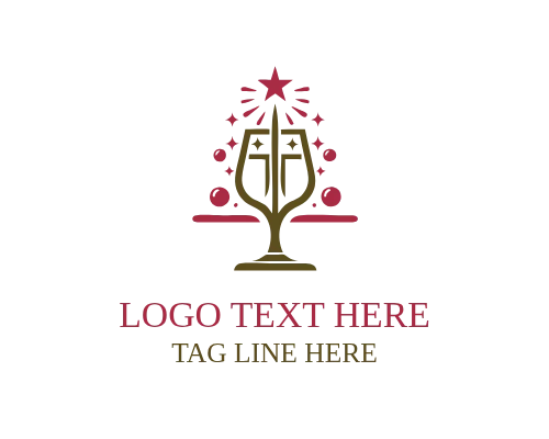 Candy Cane Christmas Logo for Festive Holiday Branding and Decorations