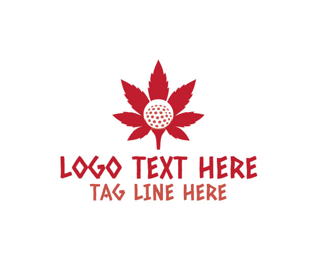 Cannabis Leaf Golf Best Design Logo
