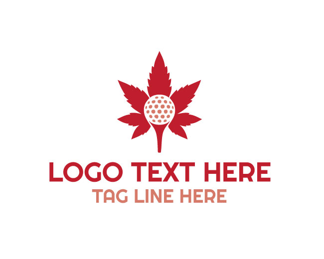 Cannabis Leaf Golf Club Design Logo