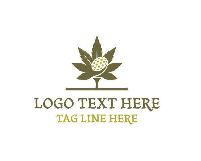 Cannabis Leaf Golf Course Logo