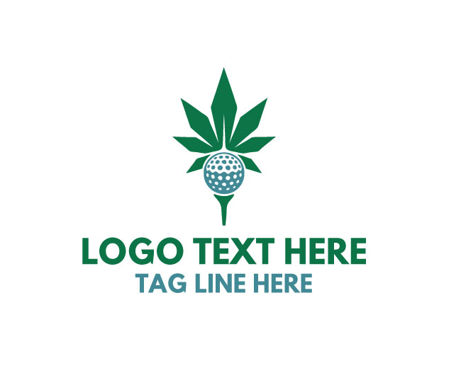  Cannabis Leaf Golf Lifestyle Logo