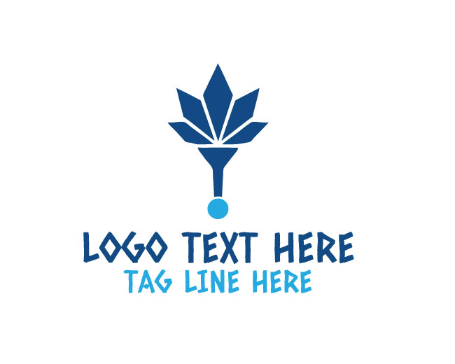 Cannabis Leaf Golf Sport Logo