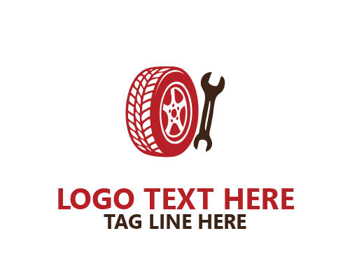 Car & Gear Line Art Logo
