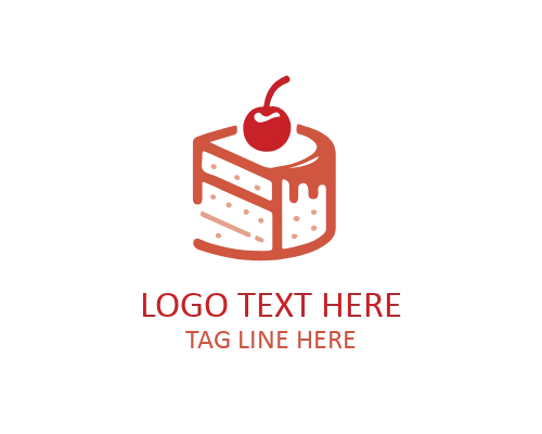Caramel Cake Slice Logo