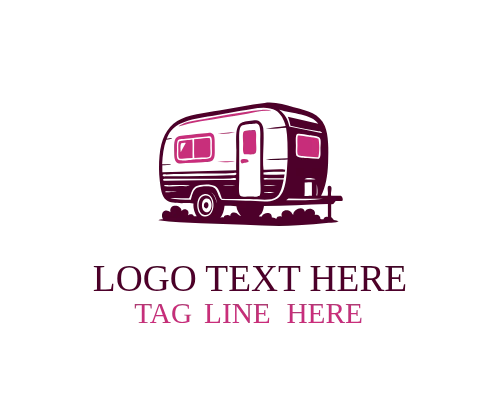 Caravan Line Icon Logo