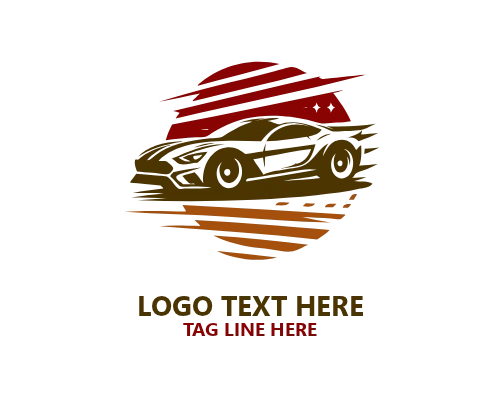 Carbon Style Sports Fast Car Logo