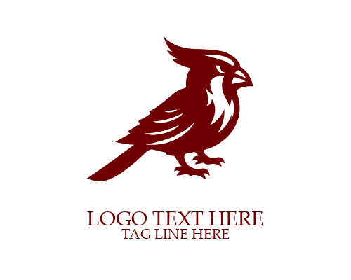 Red Cardinal Bird Logo