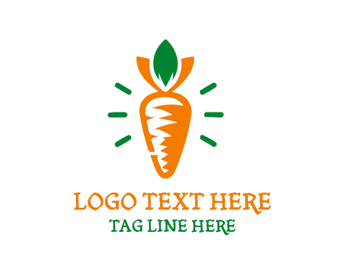 Carrot Garden Logo for Organic Produce Brands