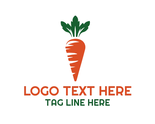 Carrot Growing in Soil Farm Logo