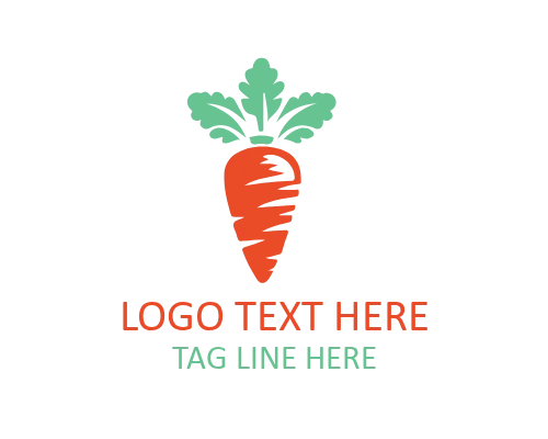 Carrot Icon Logo for Organic Food Branding