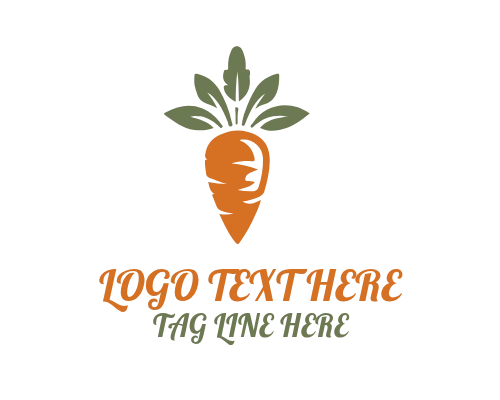 Carrot Vegetable Logo for Farm Produce Brands