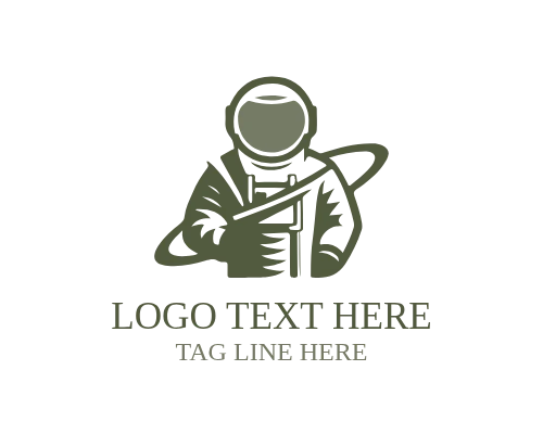 Cartoon Astronaut Space Man Logo