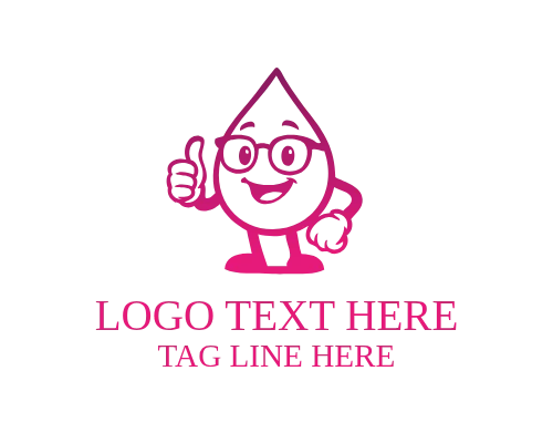 Cartoon Drop Mascot Logo