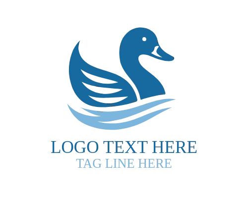 Cartoon Duck Head Logo for Entertainment Brands