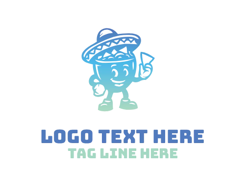 Cartoon Mexican Food Mascot Logo