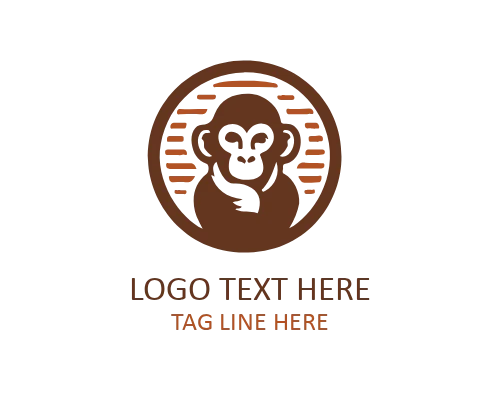 Cartoon Monkey Mascot Logo