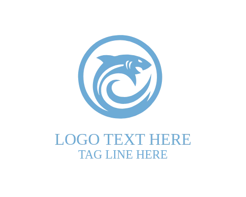  Cartoon Smile Shark Logo