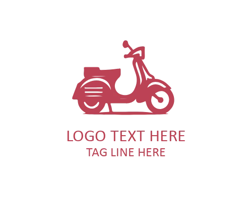 Cartoon Style Scooter Logo