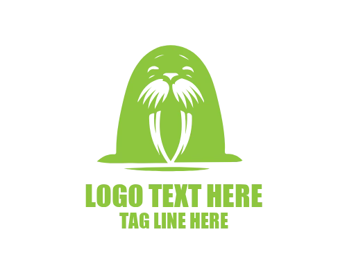 Cartoon Walrus Logo for Kids and Entertainment Brands