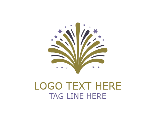 Celebration Fireworks Symbol Logo for Event and Festival Branding