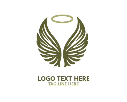 Celestial Angel Wings Logo