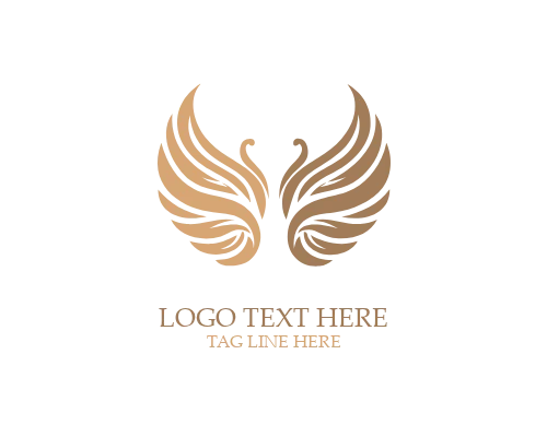 Celestial Light Angel Wings Logo