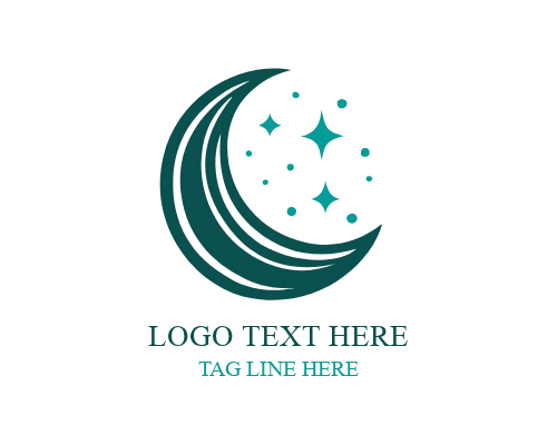 Celestial Moon Emblem Logo for Premium Brands