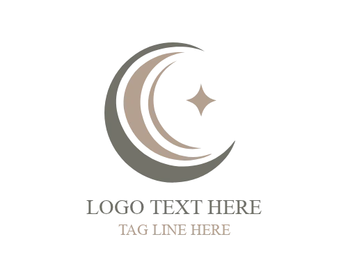Celestial Moon Ring Logo for Premium Branding