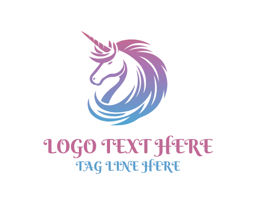 Celestial Unicorn Horn Logo
