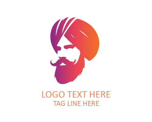 Ceremonial Style Turban Logo for Weddings, Festivals, and Cultural Events