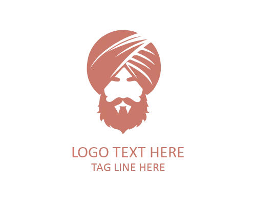 Ceremonial Turban Icon Logo for Weddings, Events, and Cultural Heritage
