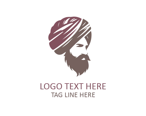Ceremonial Turban Logo for Weddings, Festivals, and Traditional Events