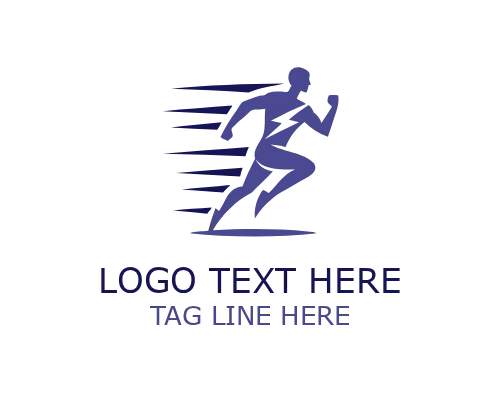 Charged Human Figure Logo