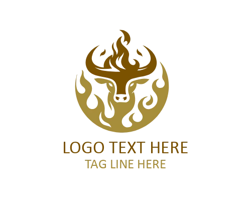 Charging Bull Logo for Strength and Power Brands